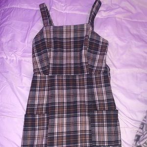 plaid corduroy dress